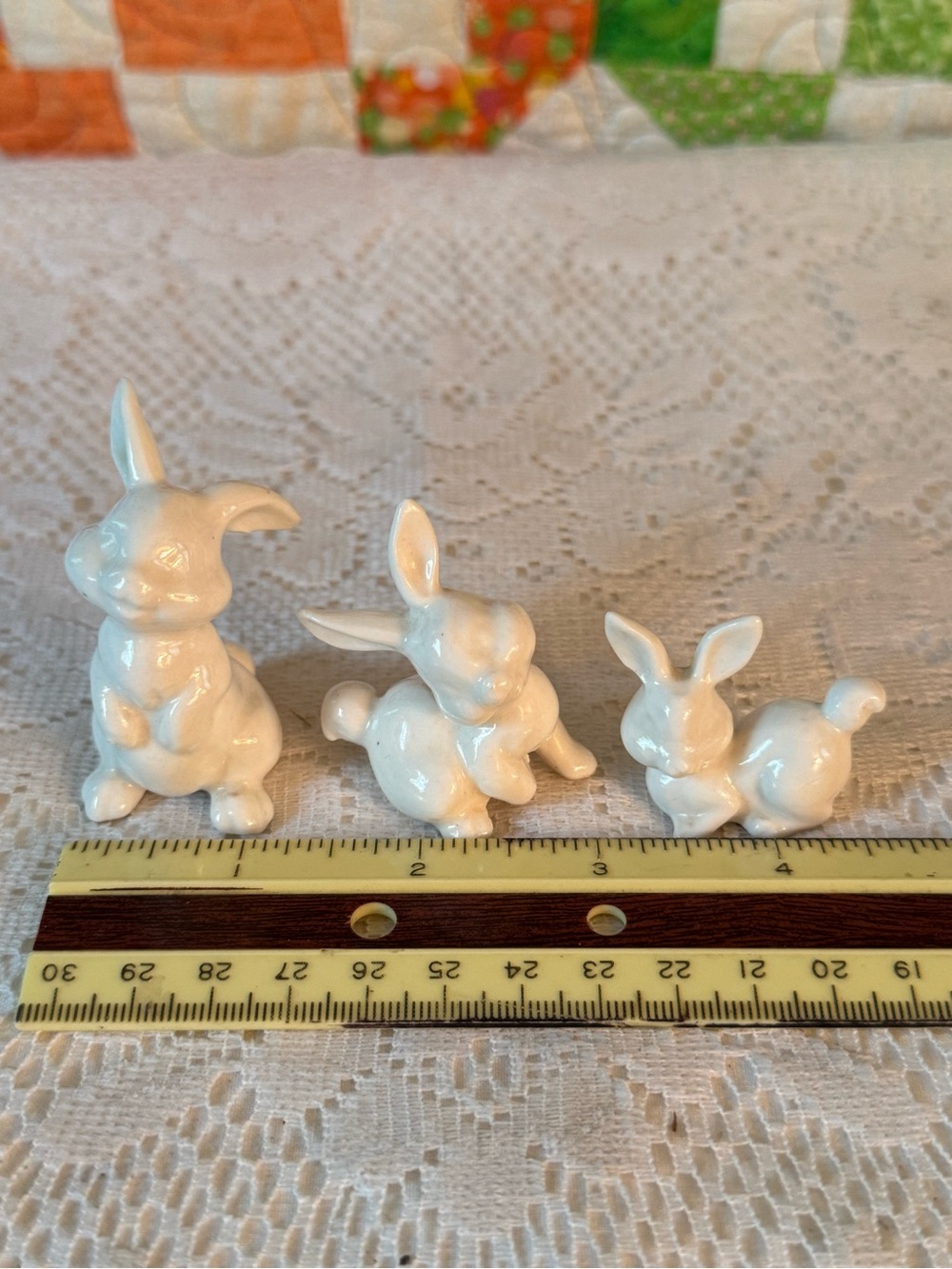 Vintage Norcrest Bunny Rabbit Figurines Mid-century Decor Set of 3 1950-60's - Picture 11 of 14